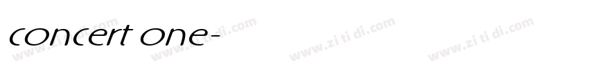 concert one字体转换